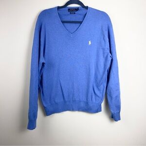 Polo Ralph Lauren men's blue Pima Cotton sweater, large